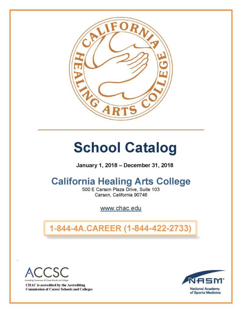 Catalog California Healing Arts College